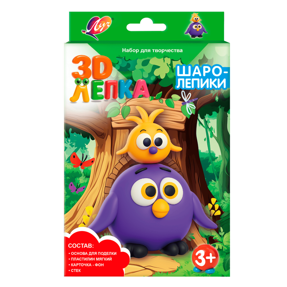 Набор для лепки Луч Кроха Шаролепики "Птички", артикул 35C 2330-08