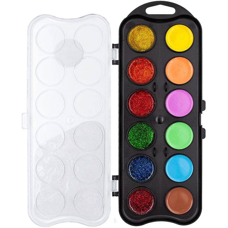 Краски акварельные Луч Фантазия (с блестками+пастельные) 12 цветов без кисточки, артикул 35С 2333-08 Краски акварельные Луч Фантазия (с блестками+пастельные) 12 цветов без кисточки, артикул 35С 2333-08