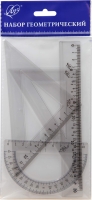 Набор линеек геометрических ЛУЧ СРЕДНИЙ 4 шт, прозрачный