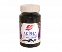 Краска акриловая Луч художественная глянцевая черная 100 мл