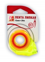 Клейкая лента Луч канцелярская 12мм х 20м + диспенсер