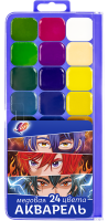 Краски акварельные ЛУЧ &quot;Аниме&quot; 24 цвета без кисточки