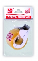 Клейкая лента Луч канцелярская 24мм х 30м + диспенсер эконом