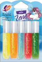 Гель с блестками Луч неоновый 5 цветов х 5 мл