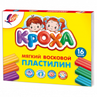 Пластилин мягкий Луч Кроха восковой 16 цветов х 15 гр.