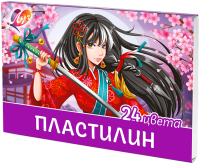 Пластилин ЛУЧ Аниме &quot;Сакура&quot; 24 цвета х 20гр. + стек