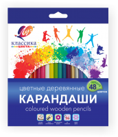 Карандаши цветные Луч Классика деревянные 48 цветов