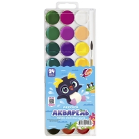 Краски акварельные Луч ZOO 24 цвета с кисточкой