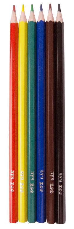 Карандаши цветные Луч ZOO пластиковые 6 цветов, арт. 29С 1739-08