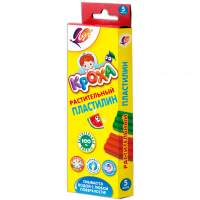 Пластилин растительный Луч Кроха 5 цветов х 16 гр.