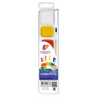 Краски акварельные Луч Классика 6 цветов с кисточкой