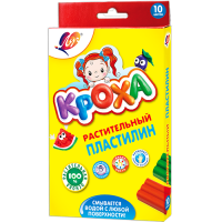 Пластилин растительный Луч Кроха 10 цветов х 16 гр.