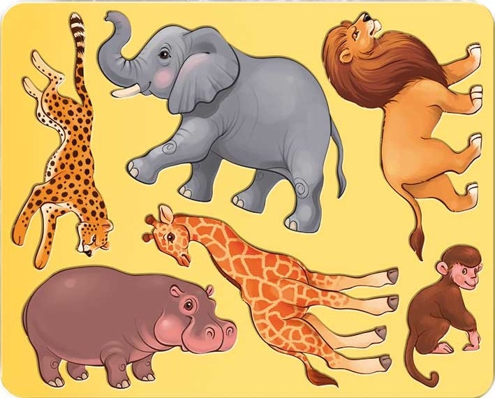 Трафарет шаблонный Луч "Животные Африки"