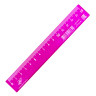 Линейка Луч прозрачная розовая 15 см, арт. 32С 2117-08