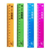 Линейка ЛУЧ прозрачная тонированная ассорти 15 см