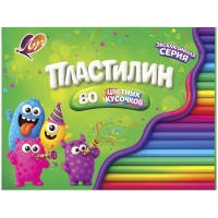 Набор пластилина Луч Классический + Восковой 80 цветов + стек