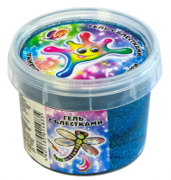 Гель с блестками Луч основа для слайма неоновый голубой 85 мл