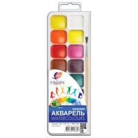 Краски акварельные Луч Классика 16 цветов с кисточкой