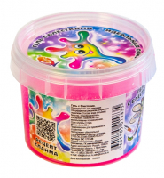 Гель с блестками Луч основа для слайма неоновый розовый 85 мл