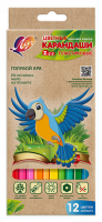 Карандаши цветные Луч ZOO пластиковые 12 цветов