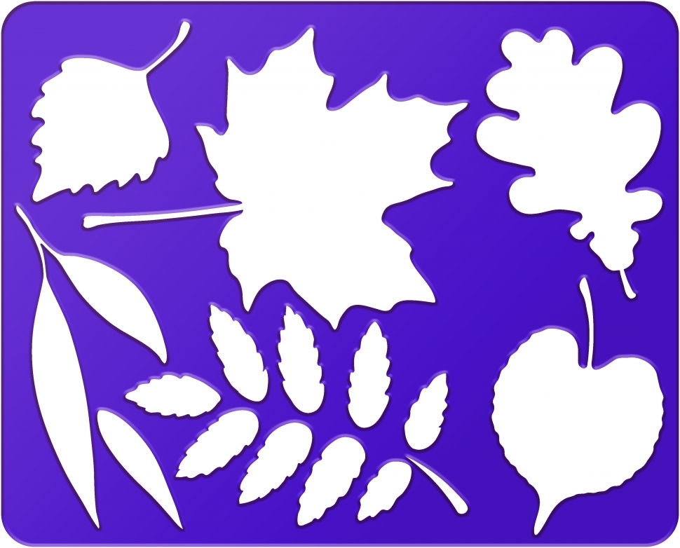 Трафарет шаблонный Луч Листья деревьев, арт. 10С 527-08