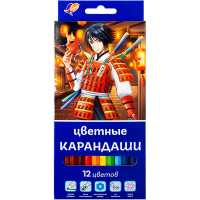 Карандаши цветные ЛУЧ Аниме &quot;Хиро&quot; деревянные 12 цветов