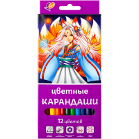 Карандаши цветные ЛУЧ Аниме &quot;Сакура&quot; деревянные 12 цветов
