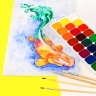 Краски акварельные Луч Классика 24 цвета с кисточкой, арт. 19С 1295-08