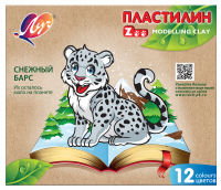 Пластилин Луч Zoo 12 цветов х 15 гр.