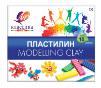 Пластилин Луч Классика 10 цветов х 20 гр. + стек