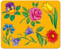 Трафарет шаблонный Луч &quot;Цветы&quot;