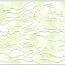 Набор красок по стеклу Луч Фантазия Русалка 8 цветов + картина-трафарет, арт. 28С 1676-08