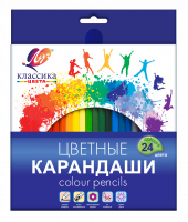 Карандаши цветные Луч Классика деревянные 24 цвета