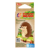 Мелки восковые Луч Zoo шестигранные 6 цветов