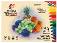 Пастель масляная Луч Школа Творчества треугольная 24 цвета