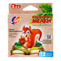 Мелки восковые Луч Zoo шестигранные 12 цветов