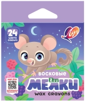 Мелки восковые Луч Zoo шестигранные 24 цвета
