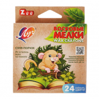Мелки восковые Луч Zoo шестигранные 24 цвета