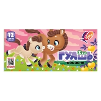 Гуашь Луч ZOO в блочной упаковке 12 цветов х 15 мл