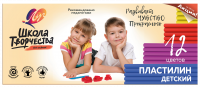 Пластилин Луч Школа творчества детский 12 цветов х 20 гр. + стек