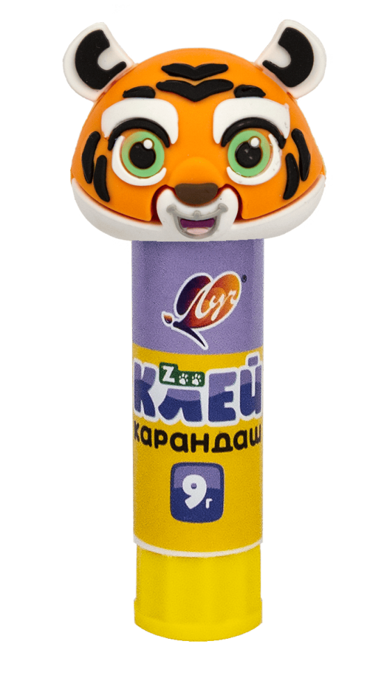 Клей-карандаш Луч Zoo c фигурной крышкой 9 гр. в ассортименте, артикул 34C 2258-08