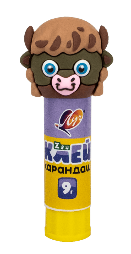 Клей-карандаш Луч Zoo c фигурной крышкой 9 гр. в ассортименте, артикул 34C 2258-08