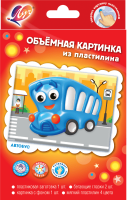Набор для рисования пластилином Луч Объемная картинка &quot;Автобус&quot;