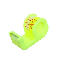 Клейкая лента Луч канцелярская 12мм х 7м 2 шт. прозрачная и желтая + диспенсер настольный