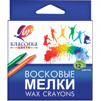 Мелки восковые Луч Классика круглые 12 цветов