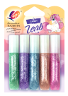 Гель с блестками Луч Волшебная палитра "Салют" 5 цветов х 5 мл