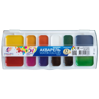 Краски акварельные Луч Классика &quot;Юбилейная серия&quot; 12 цветов без кисточки