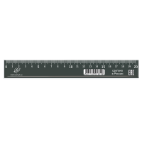 Линейка ЛУЧ черная 20 см