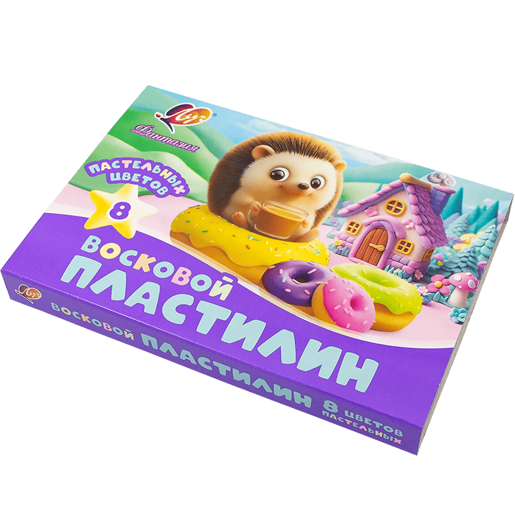 Пластилин Луч Фантазия восковой 8 пастельных цветов х 15 гр. + стек, артикул 35С 2289-08 Пластилин Луч Фантазия восковой 8 пастельных цветов х 15 гр. + стек, артикул 35С 2289-08