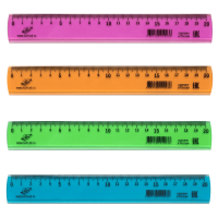 Линейка ЛУЧ &quot;Луна&quot; прозрачная тонированная ассорти 20 см